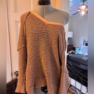 Free People open knit sweater